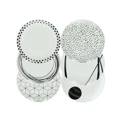 Набор посуды, Tognana, Metropolis Graphic, тарелки d=27х20х19,5см (18 шт)