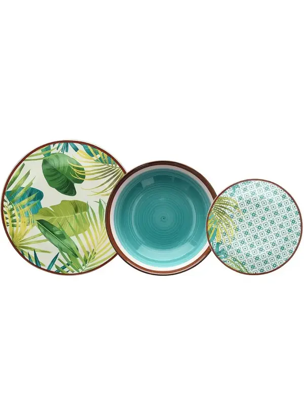 Набор посуды, Tognana, Metropolis Jungle, тарелки d=27х21х19,5см (18 шт)