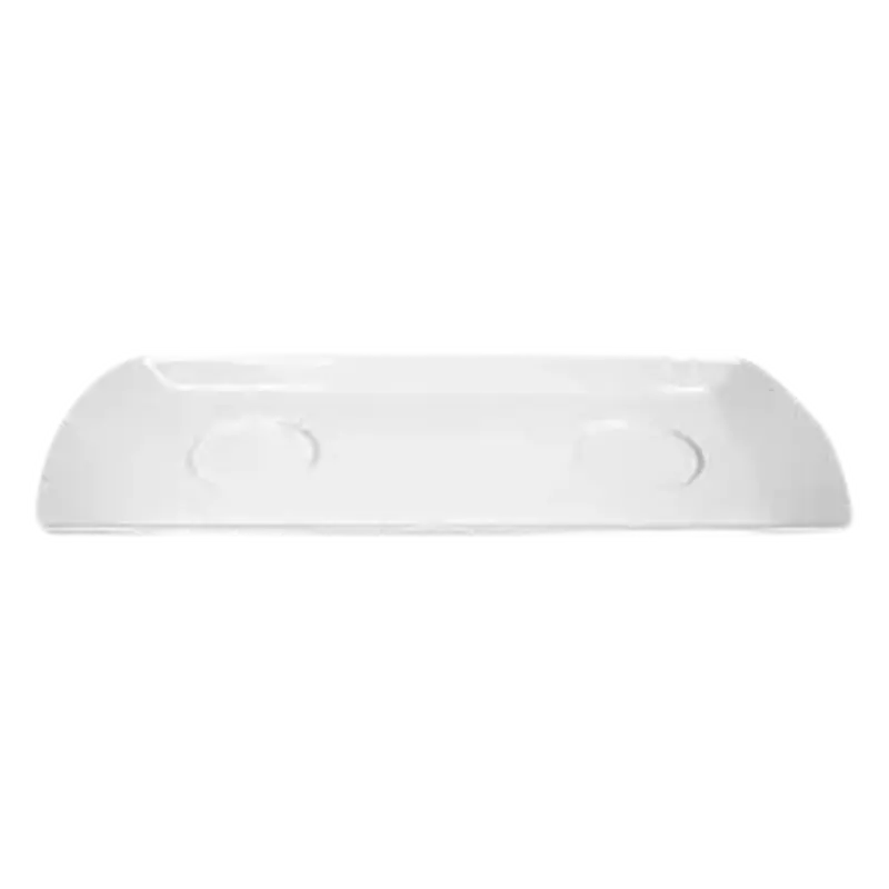 Тарелка прямоугольная RAK Porcelain Minimax 35x15 см с выемками для 2-х салатников