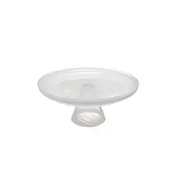 Блюдо для торта на ножке, ArdaCam, Leona, белое, d 21 см, h 9.5 см