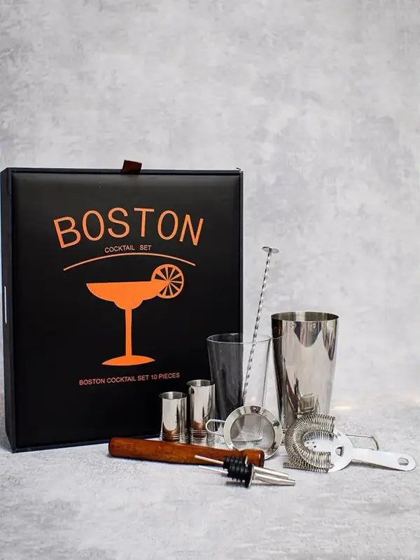 Набор барный 10 предметов подарочный в ящике, Barbossa-P.L., Bad Guys Bar