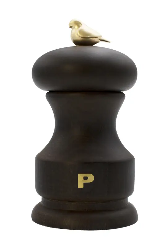 Мельница для перца Bisetti Bird 11 см бук темное дерево с птичкой 