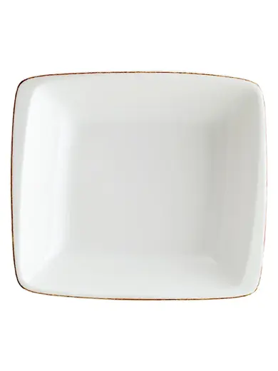 Салатник прямоугольный, Bonna, Retro Коричневый край, 19 х 17 см, 650 мл