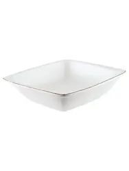 Салатник прямоугольный, Bonna, Retro Коричневый край, 19 х 17 см, 650 мл