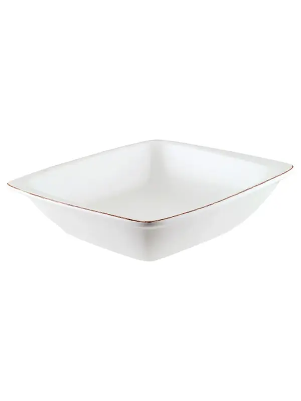 Салатник прямоугольный, Bonna, Retro Коричневый край, 19 х 17 см, 650 мл