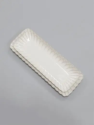 Блюдо для подачи прямоугольное, Carta, Fiore, 33.5 x 12.5 x 2.4 см