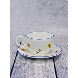 Чашка, Casa di Fortuna, Grazia с деколью Цветы, 350 мл