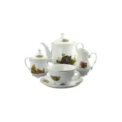 Сервиз чайный, 15 предметов, Crystalex, Rococo, Hunting