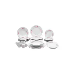 Столовый сервиз, 24 предмета, Crystalex, Rococo, Grey Rose Platinum