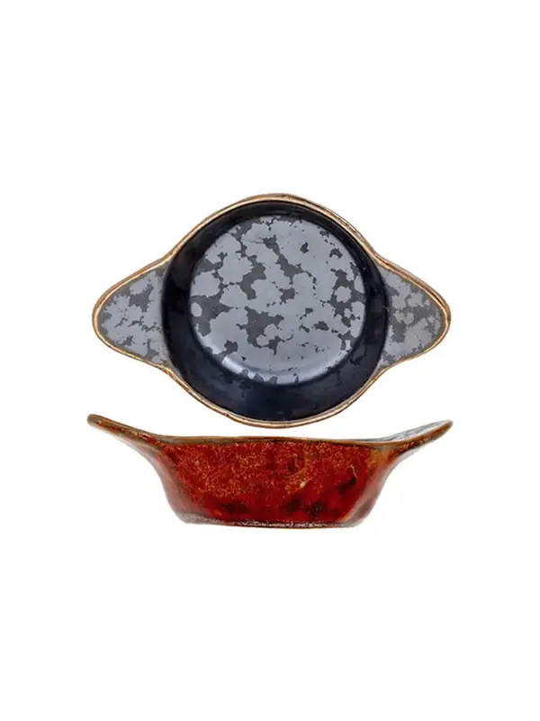 Соусник с ручками, Cosy & Trendy, Elements Maroon, l 9.4 см,  b 6.6 см, h 2.9 см