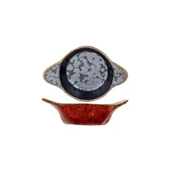 Соусник с ручками, Cosy & Trendy, Elements Maroon, l 9.4 см,  b 6.6 см, h 2.9 см