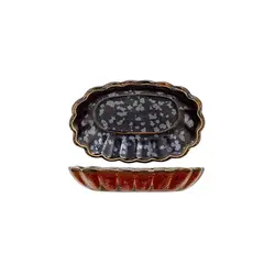 Соусник овальный, Cosy & Trendy, Elements Maroon, l 9 см,  b 6.5 см, h 1.5 см