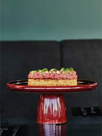 Тарелка с закругленным бортом, Cosy & Trendy, Elements Maroon, d 24 см, h 4.9 см