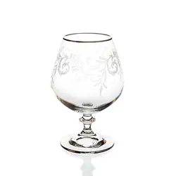 Бокал для бренди, отводка золотом, Crystalex, Angela, 400 мл 