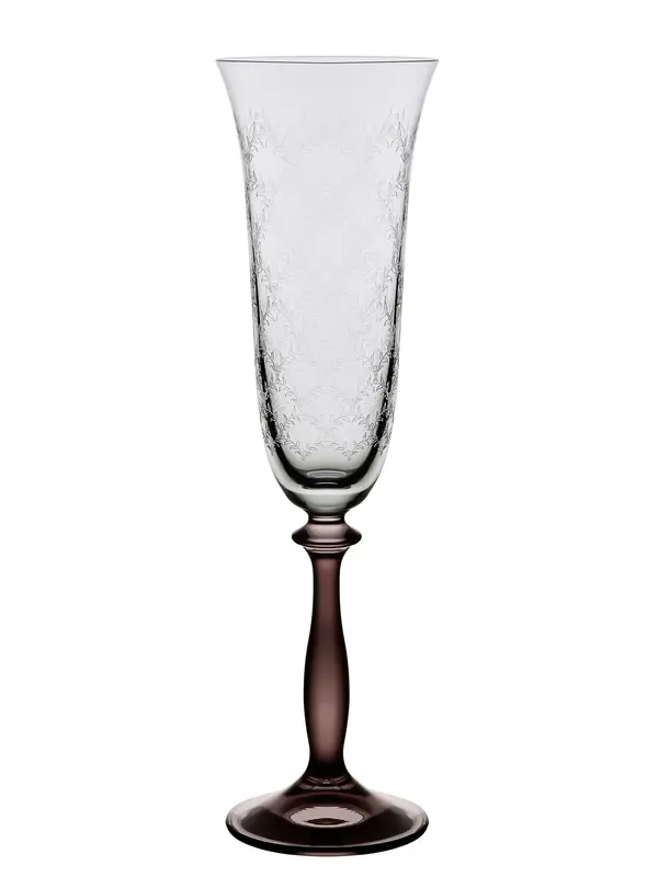 Бокал для шампанского, коричневый, Crystalex, Angela, 190 мл 