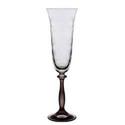 Бокал для шампанского, коричневый, Crystalex, Angela, 190 мл 