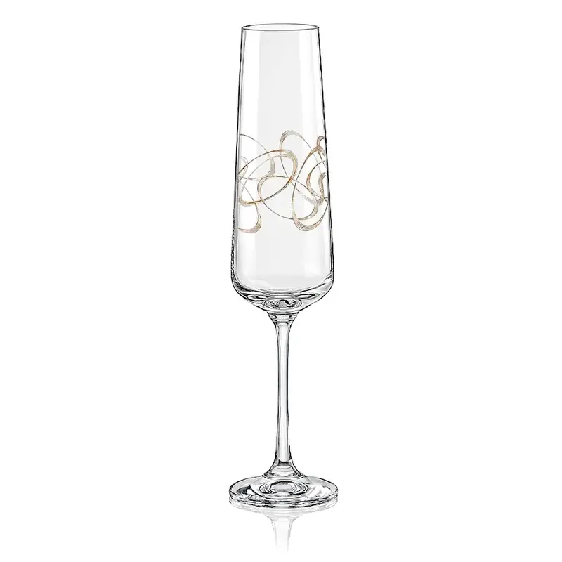 Бокал для шампанского, Q9203, Crystalex, Sandra, 200 мл 