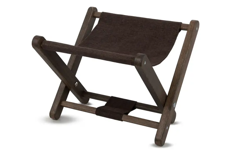 Подставка под сумку В10, Dl, орех, коричневая ткань