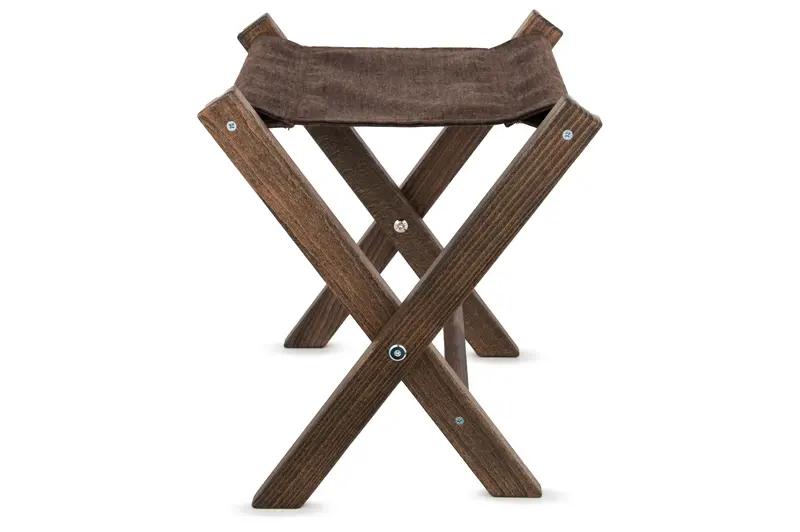 Подставка под сумку В12, Dl, орех, коричневая ткань