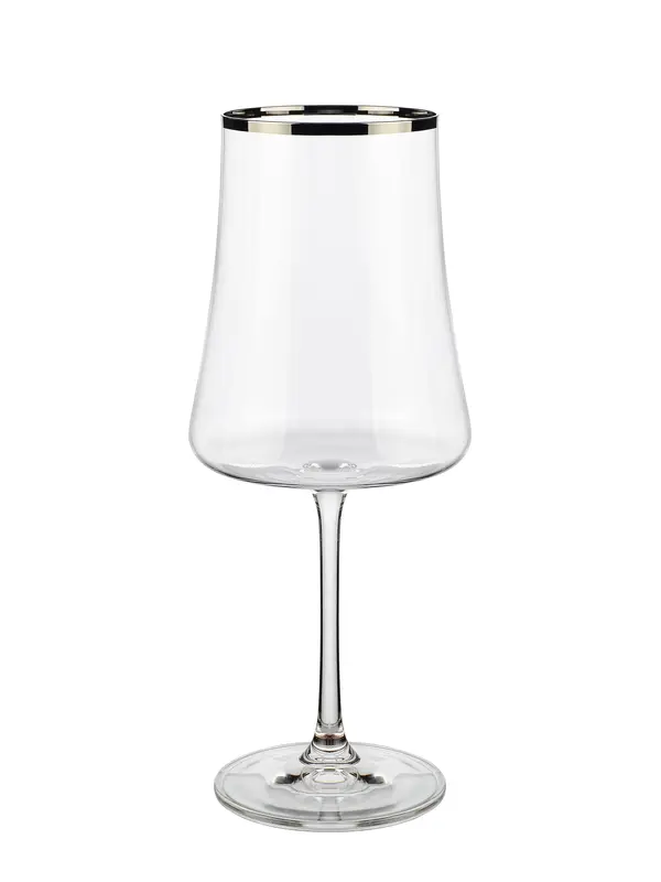 Бокал для вина, Crystalex, Extra, отводка платиной, 460 мл 200524 (*6)
