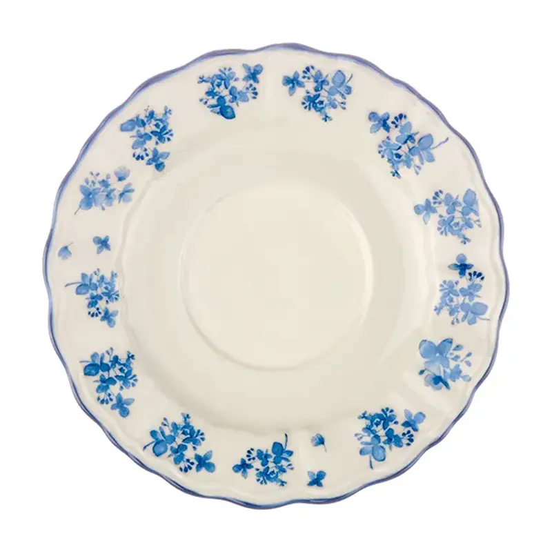 Блюдце, KUNSTWERK, Fiori, фарфор, слоновая кость, синий