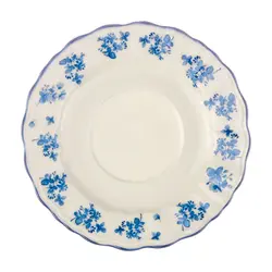 Блюдце, KUNSTWERK, Fiori, фарфор, слоновая кость, синий