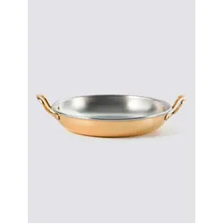 Gibco Сковорода 19х3,5 см с двумя ручками "Бином", латунная с нержавеющей сталью, полированная