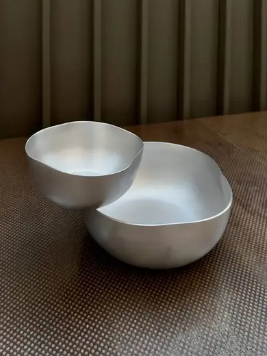 Gibco Алюминиевая чаша, 700 мл "Арго Флекс", мятая с кантом, 14х7 см