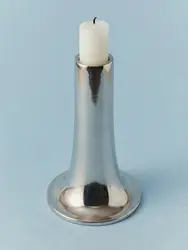 Gibco Подсвечник "Кратер", мельхиоровый, полированный, 8х13 см, для свечи d-2 см