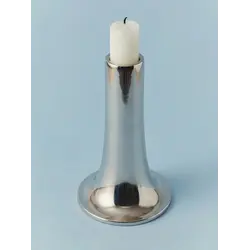 Gibco Подсвечник "Кратер", мельхиоровый, полированный, 8х13 см, для свечи d-2 см