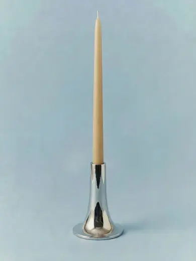 Gibco Подсвечник "Кратер", мельхиоровый, полированный, 8х13 см, для свечи d-2 см