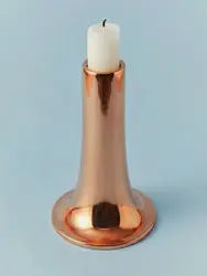 Gibco Подсвечник "Кратер", медный, полированный, 8х13 см, для свечи d-2 см