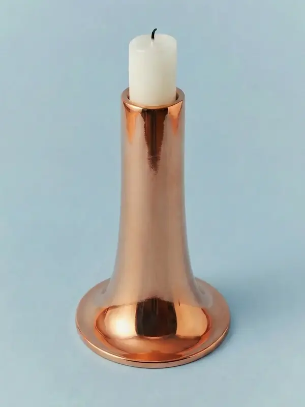 Gibco Подсвечник "Кратер", медный, полированный, 8х13 см, для свечи d-2 см