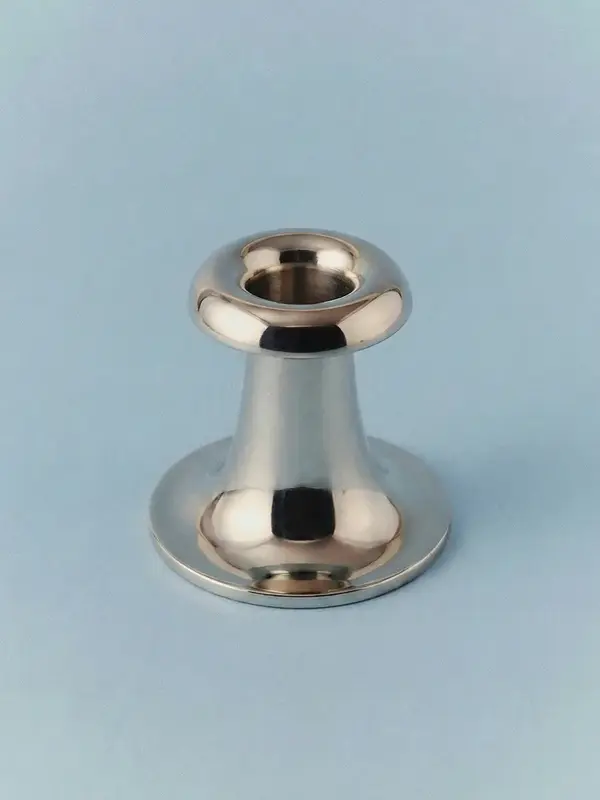 Gibco Подсвечник "Кратер-2", мельхиоровый, полированный, 8х7 см, для свечи d-2 см