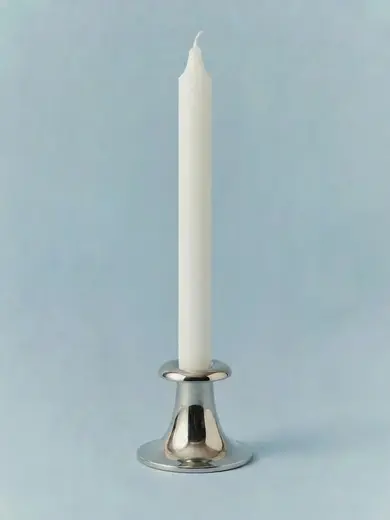 Gibco Подсвечник "Кратер-2", мельхиоровый, полированный, 8х7 см, для свечи d-2 см