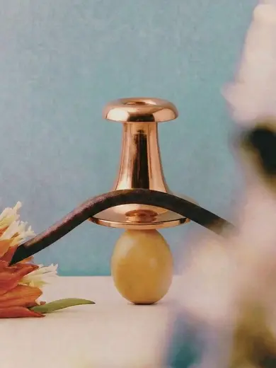 Gibco Подсвечник "Кратер-2", медный, полированный, 8х7 см, для свечи d-2 см