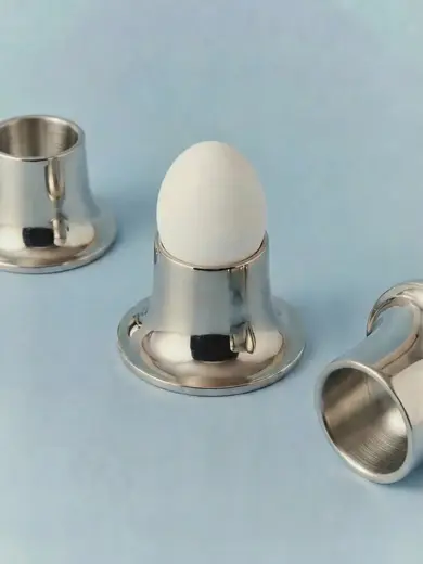 Gibco Подставка для яйца "Кратер", мельхиоровая, полированная, 8х5 см