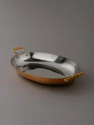 Gibco Сковорода овальная 25х17 см "Эллис", нержавеющая сталь с медным покрытием