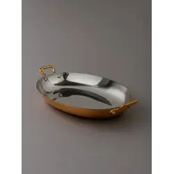 Gibco Сковорода овальная 25х17 см "Эллис", нержавеющая сталь с медным покрытием