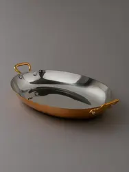 Gibco Сковорода овальная 30х20 см "Эллис", нержавеющая сталь с медным покрытием