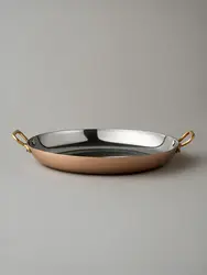 Gibco Сковорода овальная 35х23 см "Эллис", нержавеющая сталь с медным покрытием