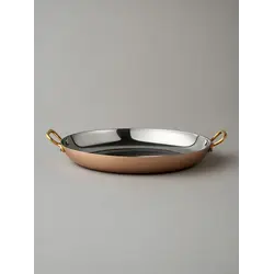 Gibco Сковорода овальная 35х23 см "Эллис", нержавеющая сталь с медным покрытием