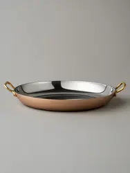 Gibco Сковорода овальная 40х26х5,2 см "Эллис", нержавеющая сталь с медным покрытием