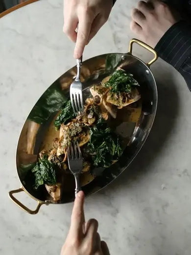 Gibco Сковорода овальная 40х26х5,2 см "Эллис", нержавеющая сталь с медным покрытием