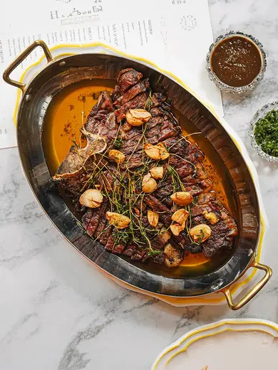 Gibco Сковорода овальная 40х26х5,2 см "Эллис", нержавеющая сталь с медным покрытием