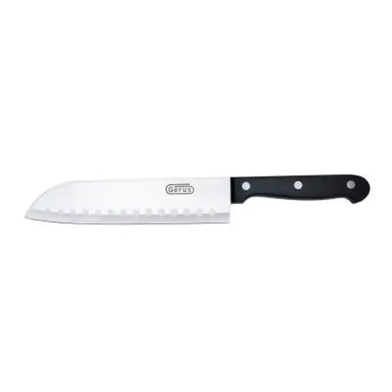 SSJCK07 Нож кухонный поварской "Santoku", L=17.5см., лезвие- нерж.сталь,ручка- пластик, Gerus