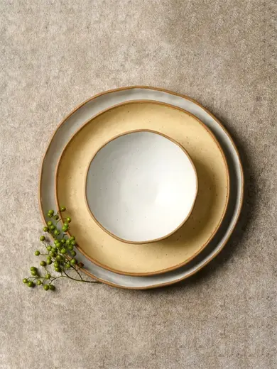 Тарелка с бортом, KUNSTWERK, Grasp, 26 x 3.2 см, белый