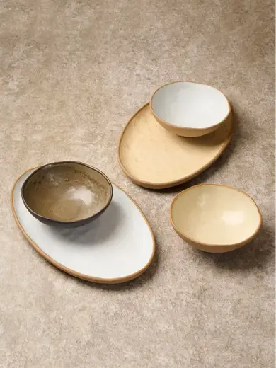 Салатник, KUNSTWERK, Grasp, 14 x 5.5 см, 280 мл. белый