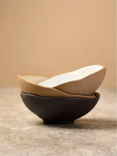 Салатник, KUNSTWERK, Grasp, 14 x 5.5 см, 280 мл. белый