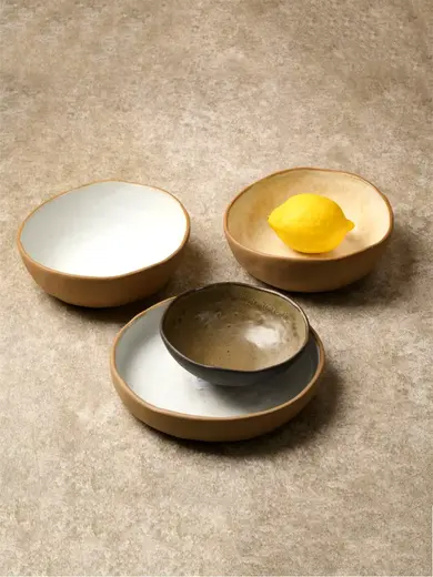 Салатник, KUNSTWERK, Grasp, 18 x 6.5 см, 800 мл, белый